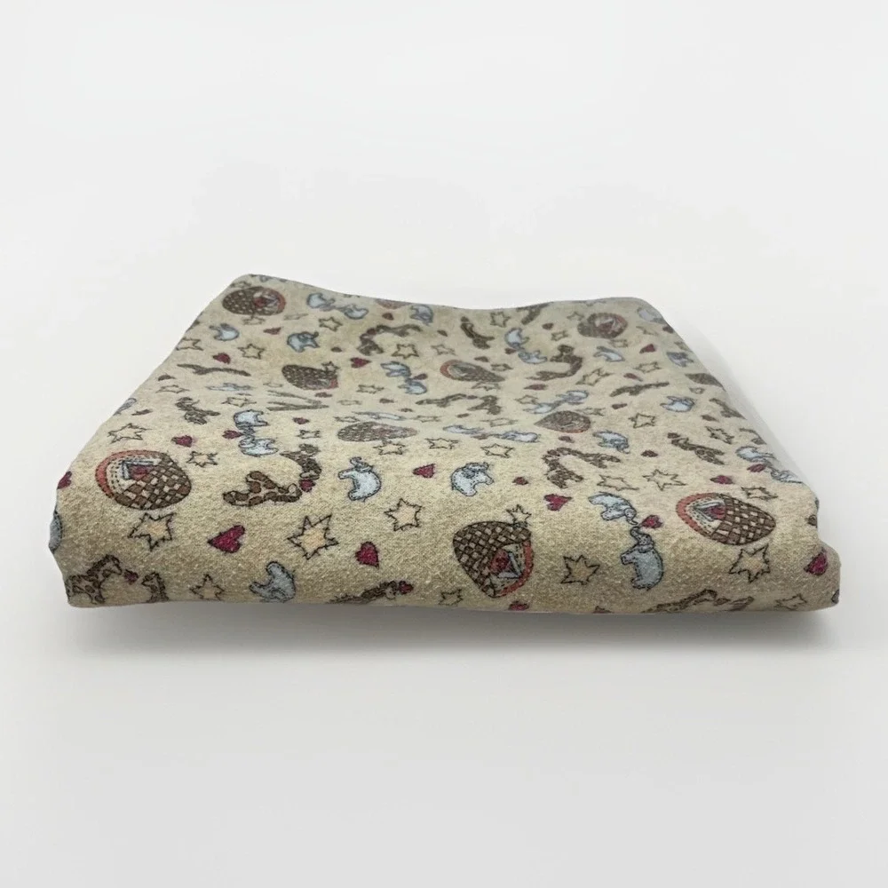 Wee Design 100% Cotton Baby Blanket Animals Giraffe Elephant 41 x 40 Made in USA